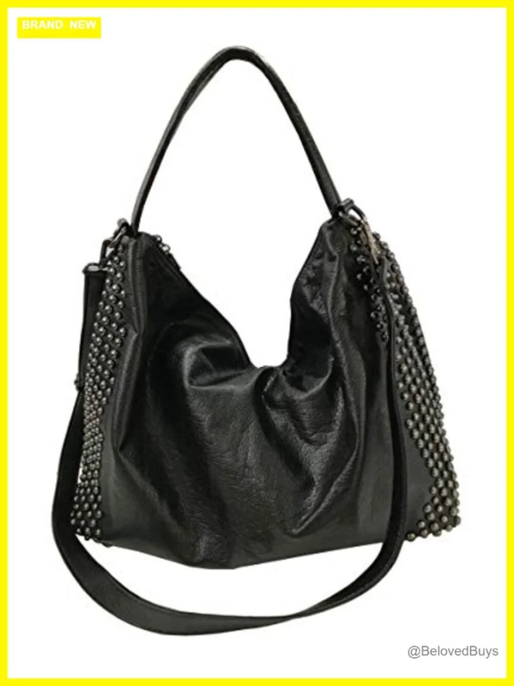 Women Skull Chain Handbag Large Capacity Gothic Shoulder Bag Studded Doctor